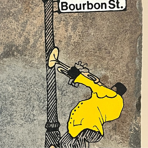 New Orleans Bourbon Original Street Art Plaque on Slate - Picture 5 of 13